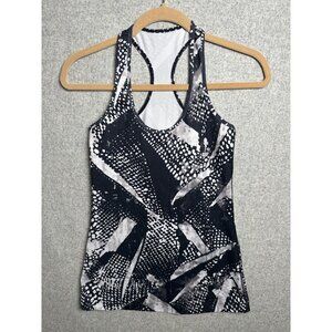 Lululemon Womens Racerback Tank Top Black White Sleeveless Stretch Yoga